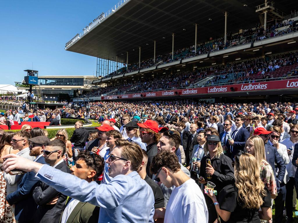 A packed Moonee Valley Racecourse. Picture: Jason Edwards