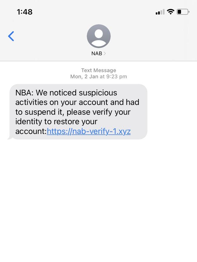 A “spoofing” scam may look like a message from a legitimate company. Picture: Supplied