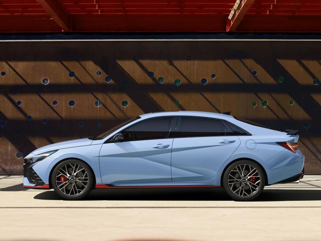 EMBARGO FOR TWAM 27 AUGUST 2022. FEE MAY APPLY.  Hyundai i30 N Sedan 2021. Photo: Supplied