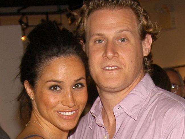 ONLINE ONLY EAST HAMPTON, NY - AUGUST 26: Meghan Markle and Trevor Engelson attend COACH Legacy Photo Exhibit by REED KRAKOFF at Coach on August 26, 2006 in East Hampton, NY. Picture: Billy Farrell/Patrick McMullan via Getty Images