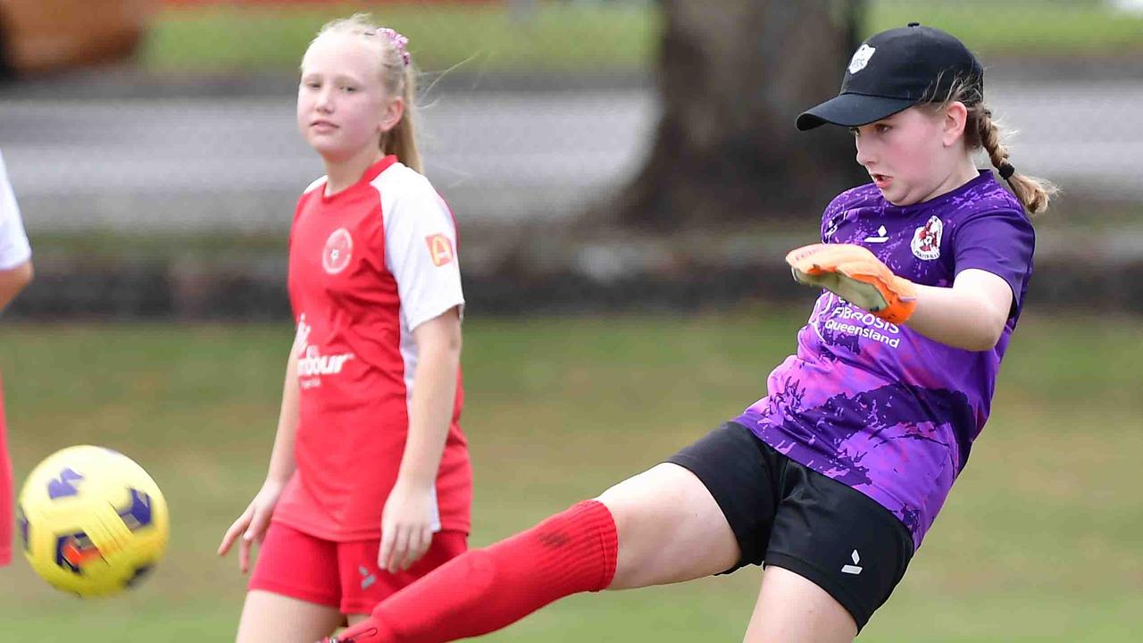 SOCCER: U 13 girls, Woombye V Nambour Yandina United. Picture: Patrick Woods.