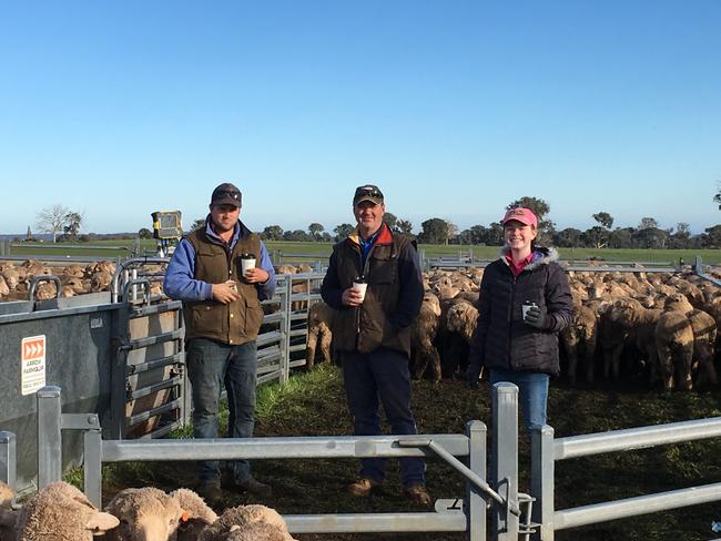 Will MCGuiness, Chris Braid (dad) and Edwina Braid. Picture: Sue Braid