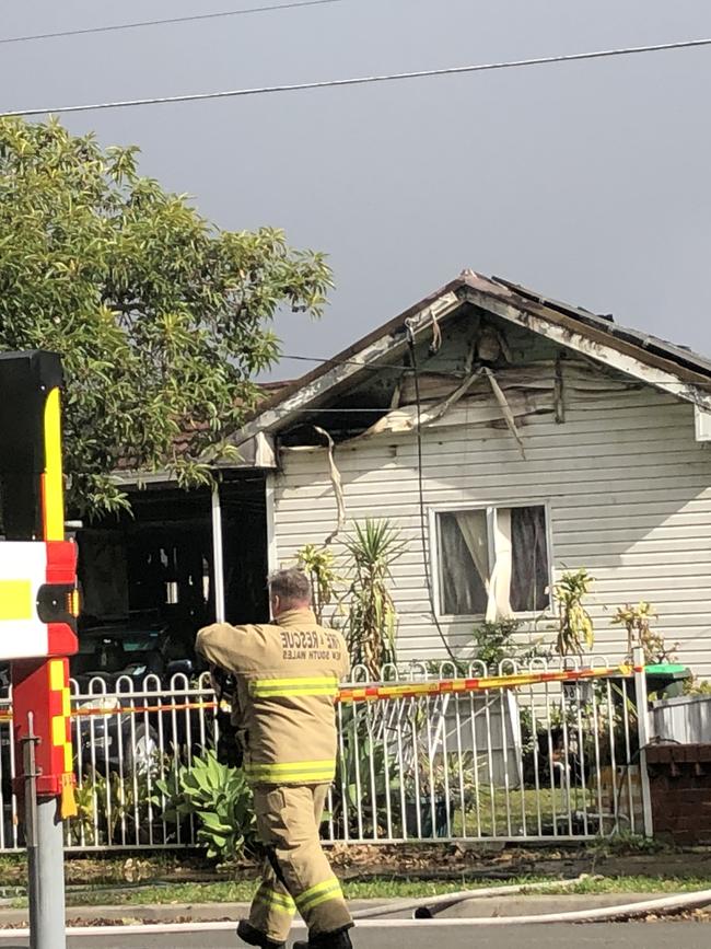 Firefighters stopped the house from burning down.