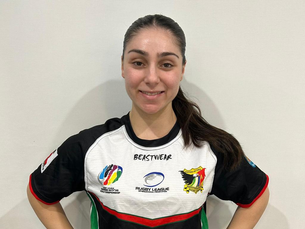 Jacinta Kiraz of the Mediterranean Women at the Harmony Nines. Picture: Contributed