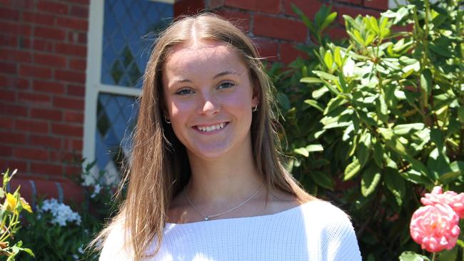 Mount Lilydale Mercy College dux Kimberley Fiorentino is planning a gao year before starting uni. Picture: supplied