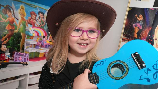 Cutest Kindy Kid nominee Willow,4, of Murray Bridge, in her Taylor Swift costume. 24 October 2024. Picture: Dean Martin