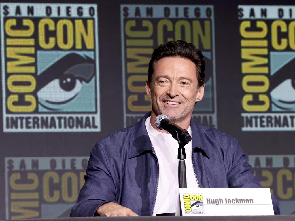 Hugh Jackman speaks onstage during Marvel Studios: The Ultimate Deadpool &amp; Wolverine Celebration of Life in Hall H at SDCC in San Diego, California. Picture: Getty Images for Disney