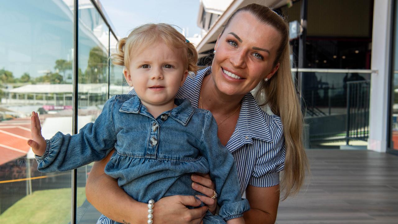 Monique Kenney and Zaila Janes at the Chief Minister's Cup Day at the Darwin Turf Club on Saturday, July 13. Picture: Pema Tamang Pakhrin