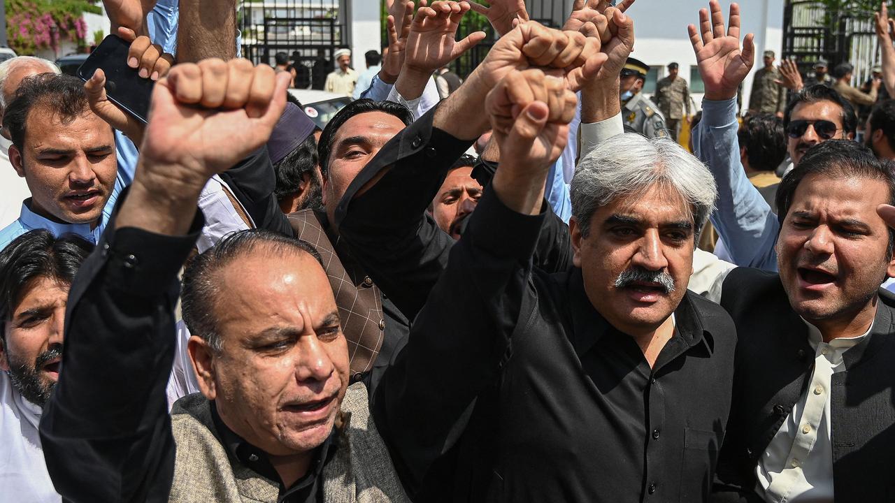 Supporters of Pakistan Tehreek-e-Insaf (PTI) party of Prime Minister Imran Khan. Picture:yAamir Qureshi/AFP