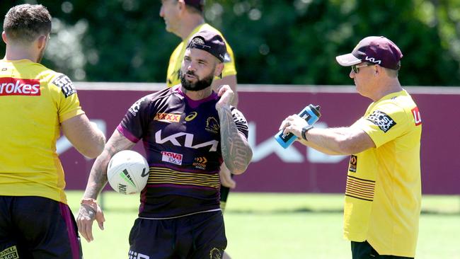 Kevin Walters (R) held Reynolds back a further week to manage the injury. Picture: Steve Pohlner