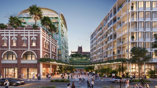 An artist impression of Iris Capital's $1 billion east end development in Newcastle CBD. Artist Impressions. Supplied