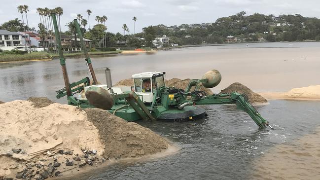 Dredging in Narrabeen lagoon west of the Ocean St bridge in November 2021. Picture Manly Daily