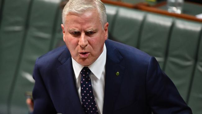 Deputy PM Michael McCormack fires up in Question Time today. Picture: AAP