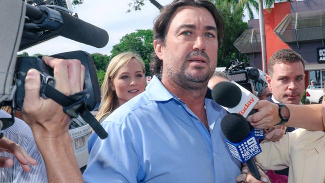 Matt Wright attends Darwin Local Court on charges linked to the death Chris Wilson. Picture: Glenn Campbell.