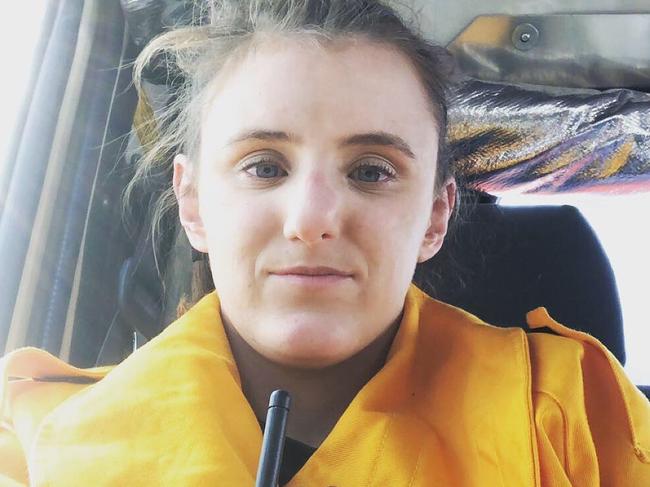 Katherine Robinson-Williams is 13 weeks pregnant and fighting fires. Picture: Instagram