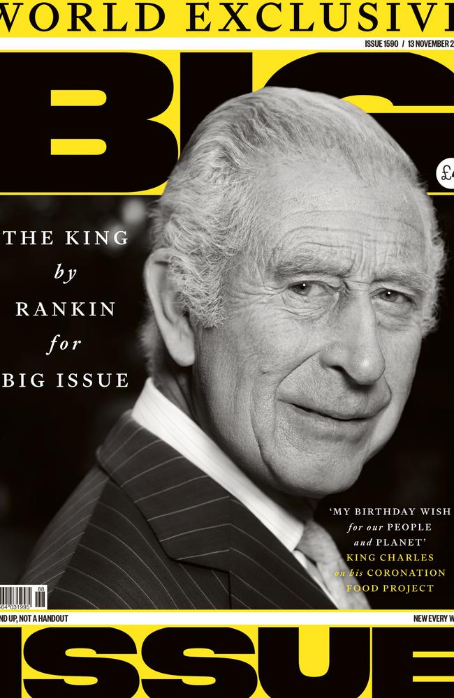 King Charles III on the cover of The Big Issue. Picture: Rankin/Rankin Creative/Getty Images