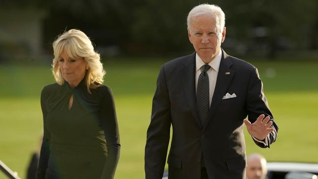 US President Joe Biden, pictured with first lady Jill Biden, has said that “yes,” America would defend Taiwan if it was subjected to an “unprecedented attack” by China. Picture: Getty Images