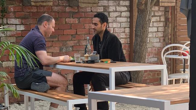 Federal treasurer Josh Frydenberg catches up with host of The Project, Waleed Aly.