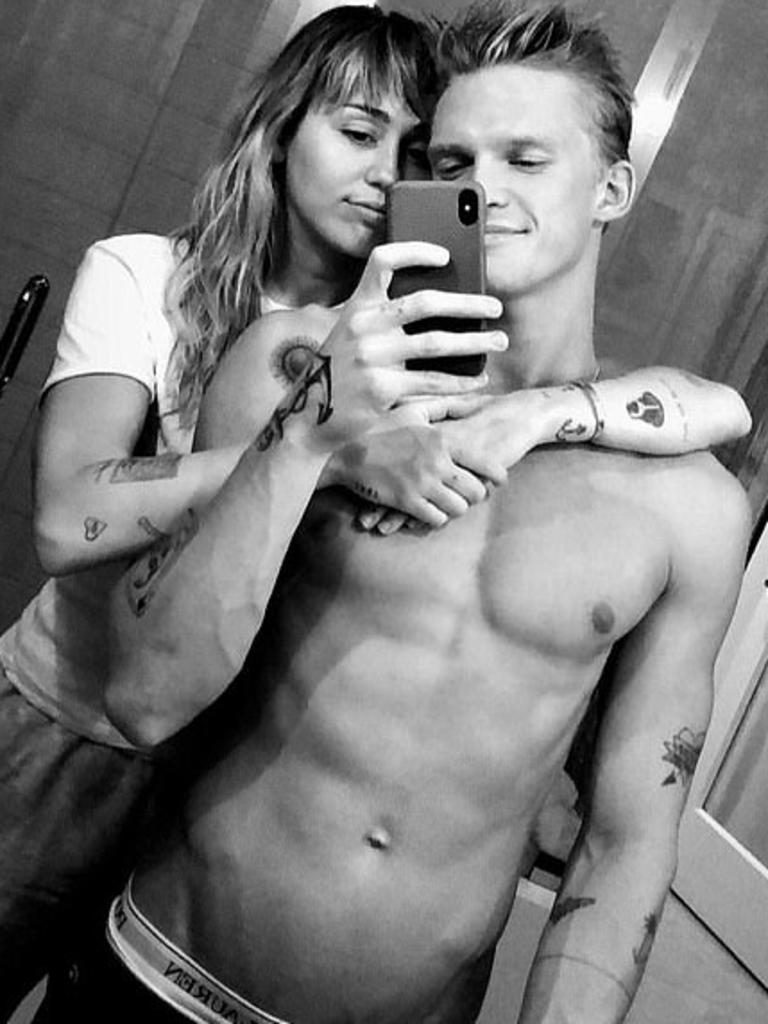 Miley Cyrus and Cody Simpson. Picture: Instagram