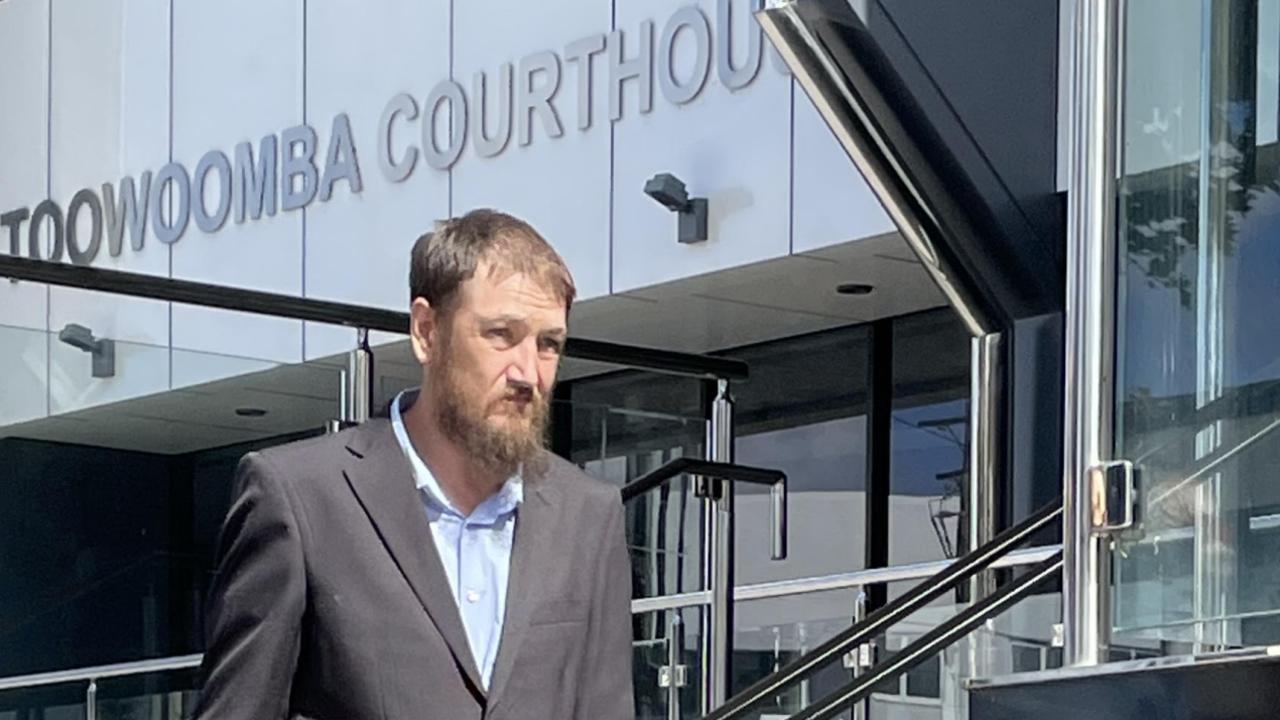 Robert Norman Kelly outside Toowoomba Courthouse 4/5/22 before the jury returned a verdict of guilty against him.