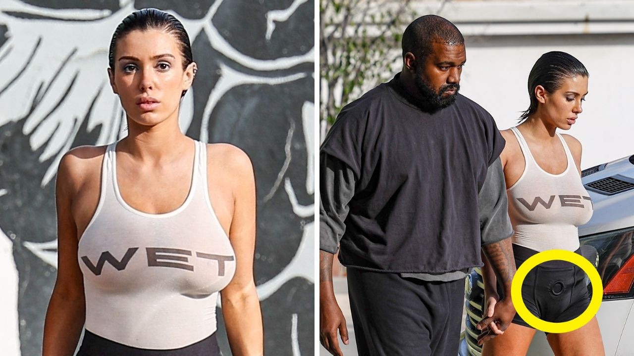 Bianca Censori rocks sheer 'Wet' top and tiny shorts with Kanye