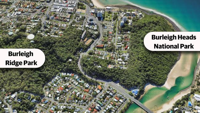 An overhead view of the Gold Coast Highway at Burleigh Heads. Picture: Google Maps.