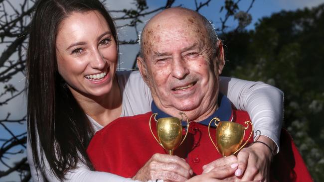 Katelyn Mallyon hopes to add a Melbourne Cup to go with her pop Mick Mallyon’s three Caulfield Cup wins. Picture: Colleen Petch.