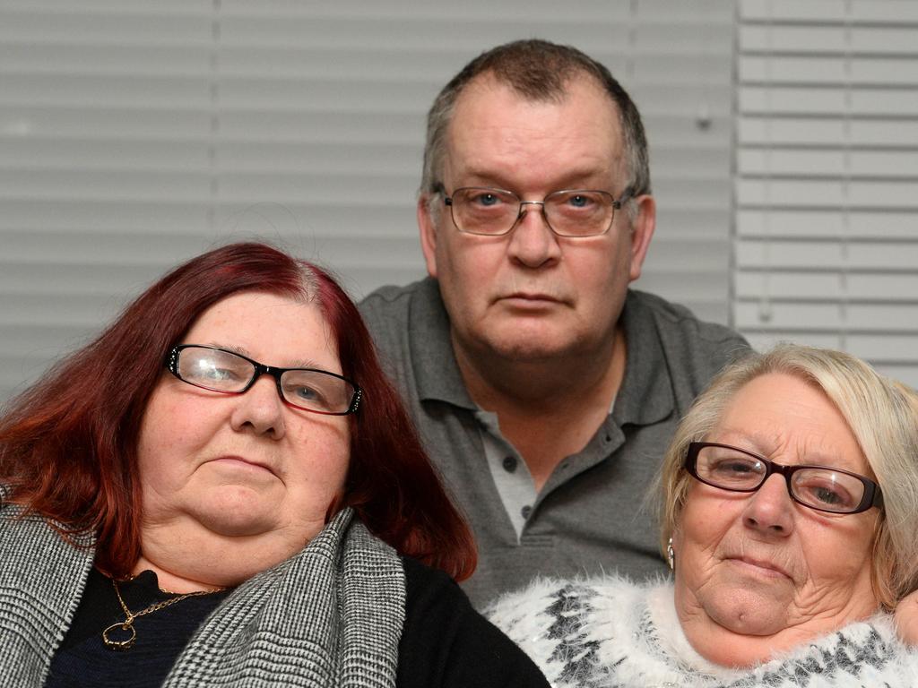 Michelle Hadaway, the mother of Karen Hadaway, with Barrie Fellows and Sue Eismann the parents of Nicola Fellows. Picture: Kirsty O'Connor/PA Wire/AAP