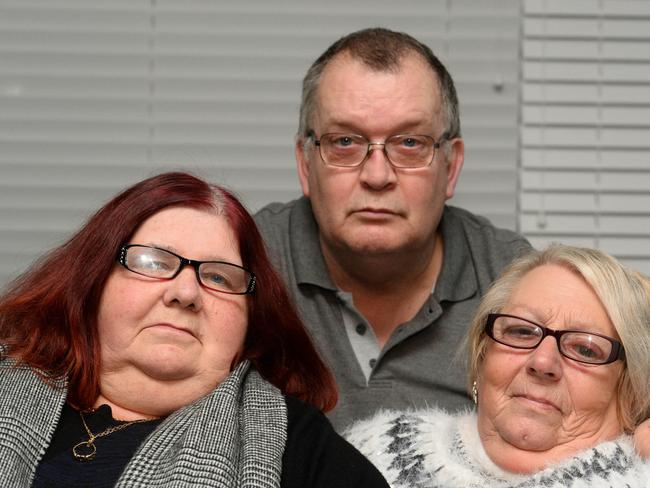 Michelle Hadaway, the mother of Karen Hadaway, with Barrie Fellows and Sue Eismann the parents of Nicola Fellows. Picture: Kirsty O'Connor/PA Wire/AAP