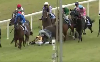 Duggan hit the turf after her mount, Steamboat Sally, fell heavily at Scone.