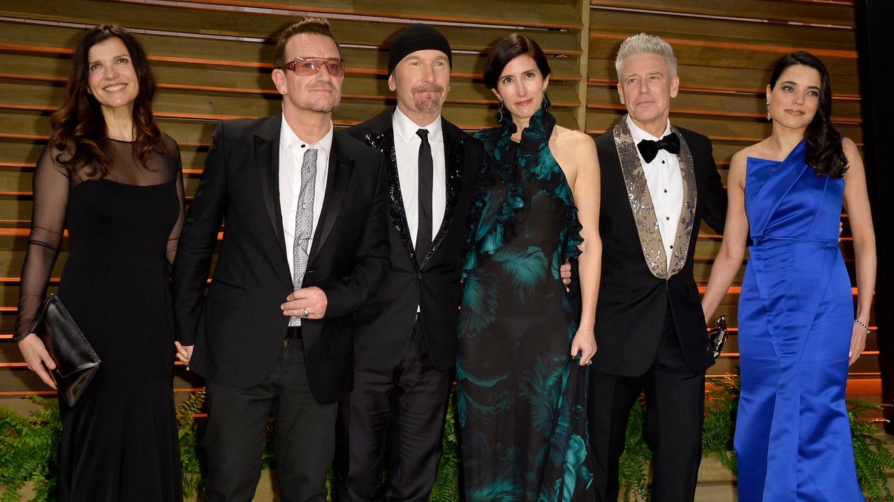 Members of U2 with their partners. Picture: Pascal Le Segretain/Getty Images