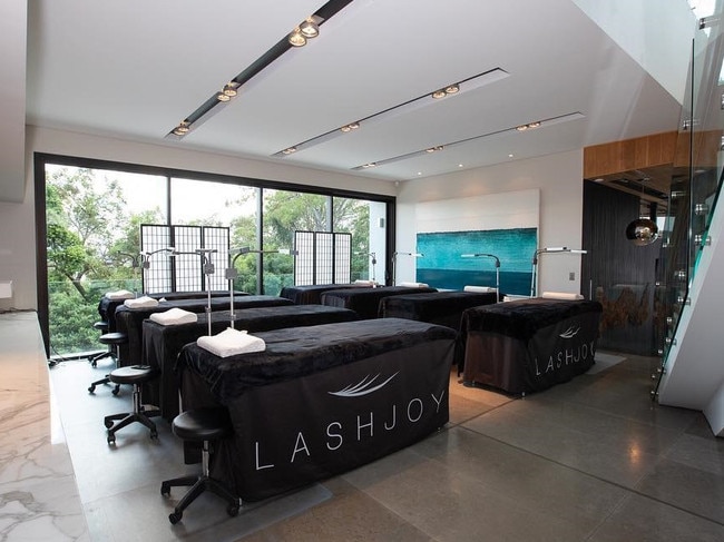 Lashjoy treatment tables inside the Ascot rental home. Picture: Instagram