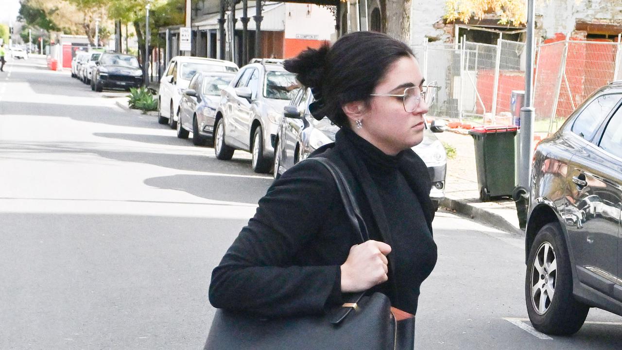 Defence lawyer Kassandra Girolamo leaves Adelaide Youth Court after securing home detention bail for her client. Picture: NewsWire / Brenton Edwards