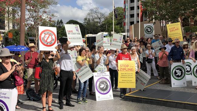 The protest follows Council giving the project the green light. Picture: Mark Cranitch