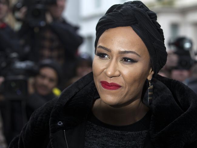 Next to her ... British singer Emeli Sande is going through a painful divorce but she showed up as well. Picture: AFP PHOTO/ANDREW COWIE