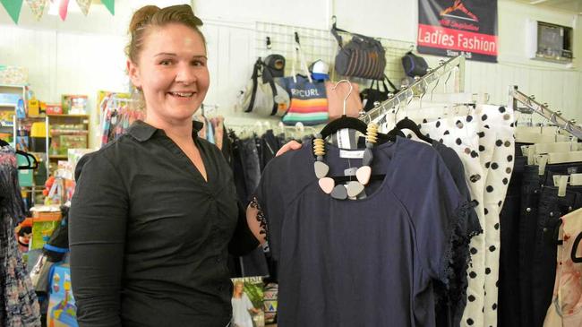 BUSH MYERS: Business owner Anita Blanch in Proston's department store, NB Inspirations, which her business partner Nick Blanch opened to fill a gap in the community. Picture: Jessica McGrath