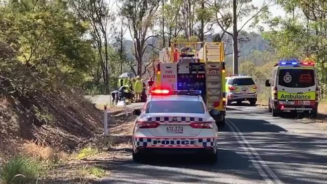 WATCH: Emergency services on scene of Gympie region motorbike crash