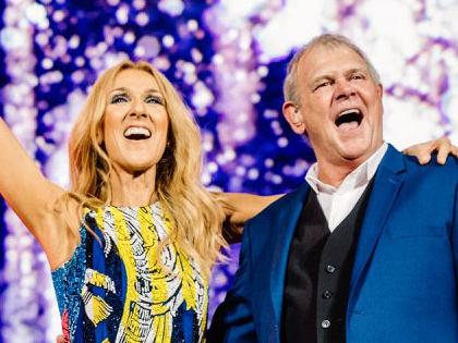 Celine Dion and John Farnham on stage in Melbourne on 8 August 2018. Picture: Brian Purnell/Mushroom Creative House