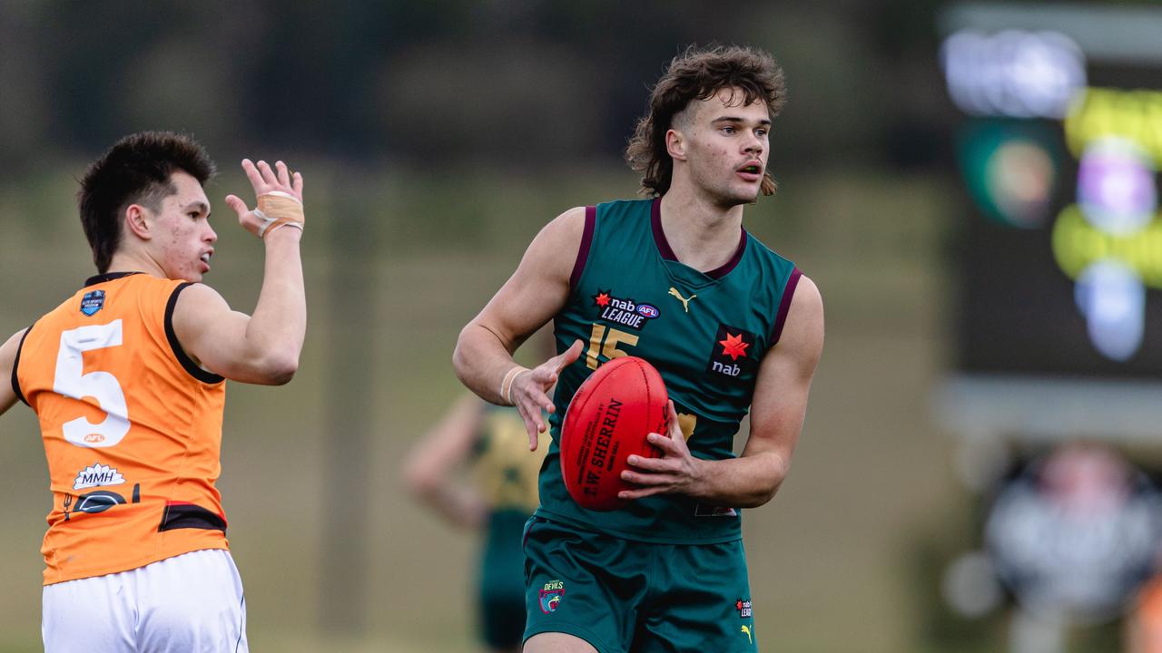 Lachie Cowan is Tasmania’s top prospect. Picture: Linda Higginson