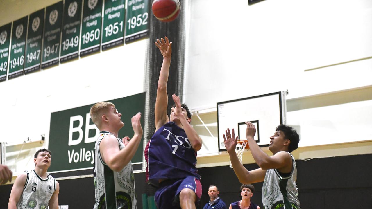 GPS Firsts basketball between Brisbane Boys College and The Southport School Saturday August 13, 2022. Picture, John Gass