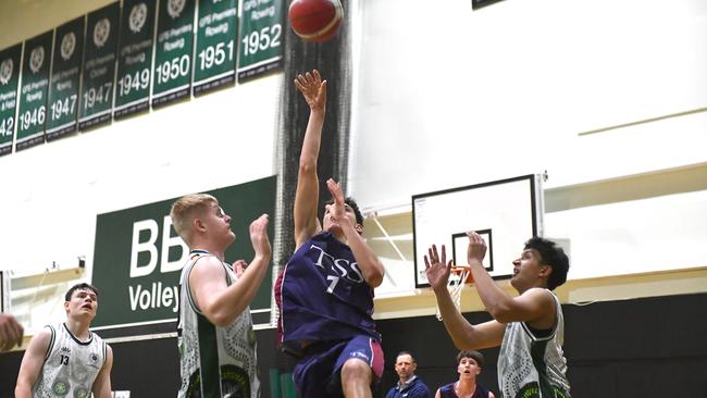 GPS Firsts basketball between Brisbane Boys College and The Southport School Saturday August 13, 2022. Picture, John Gass