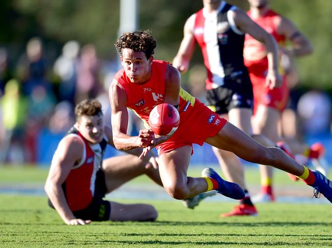 Wil Powell. AFL; Gold Coast Suns Vs Saint Kilda at Riverway Stadium, Townsville. Picture: Alix Sweeney