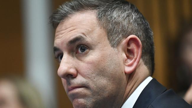 CANBERRA, Australia, NewsWire Photos. June 17, 2024: Federal Treasurer Jim Chalmers joins Prime Minister Albanese and Chinese Premier Li Qiang for a during a signing ceremony at Parliament House in Canberra. Picture: NewsWire / Martin Ollman