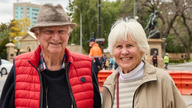 At Parliament House in North Terrace, people witnessed the proclamation of King Charles III. Picture: Matt Loxton