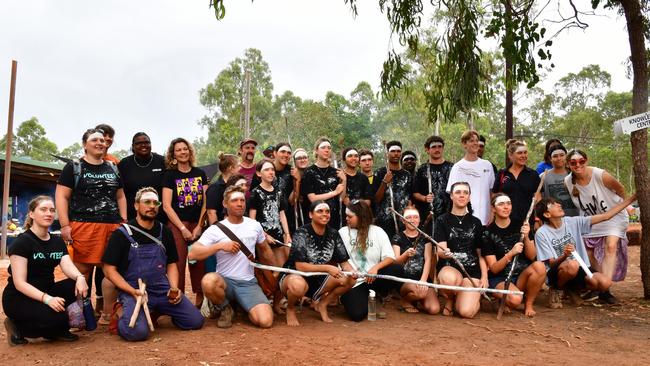 Youth Forum members all together on the closing day of Garma Festival. Picture: Zizi Averill