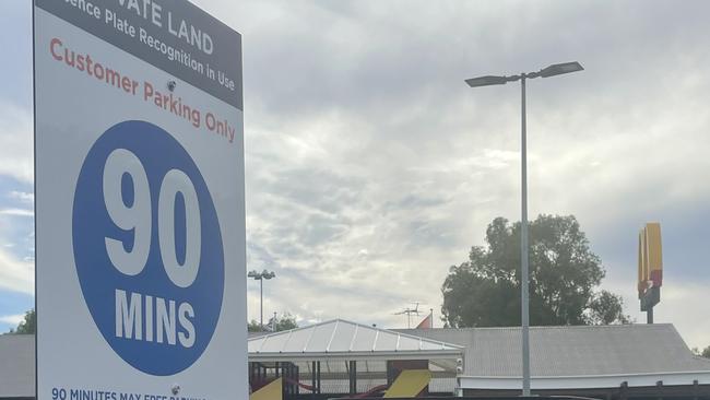 The parking signs at McDonalds Albion. Photo: Glen Norris