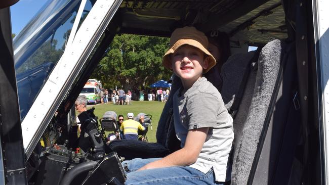 Kye O’Neill in the RACQ CapRescue helicopter