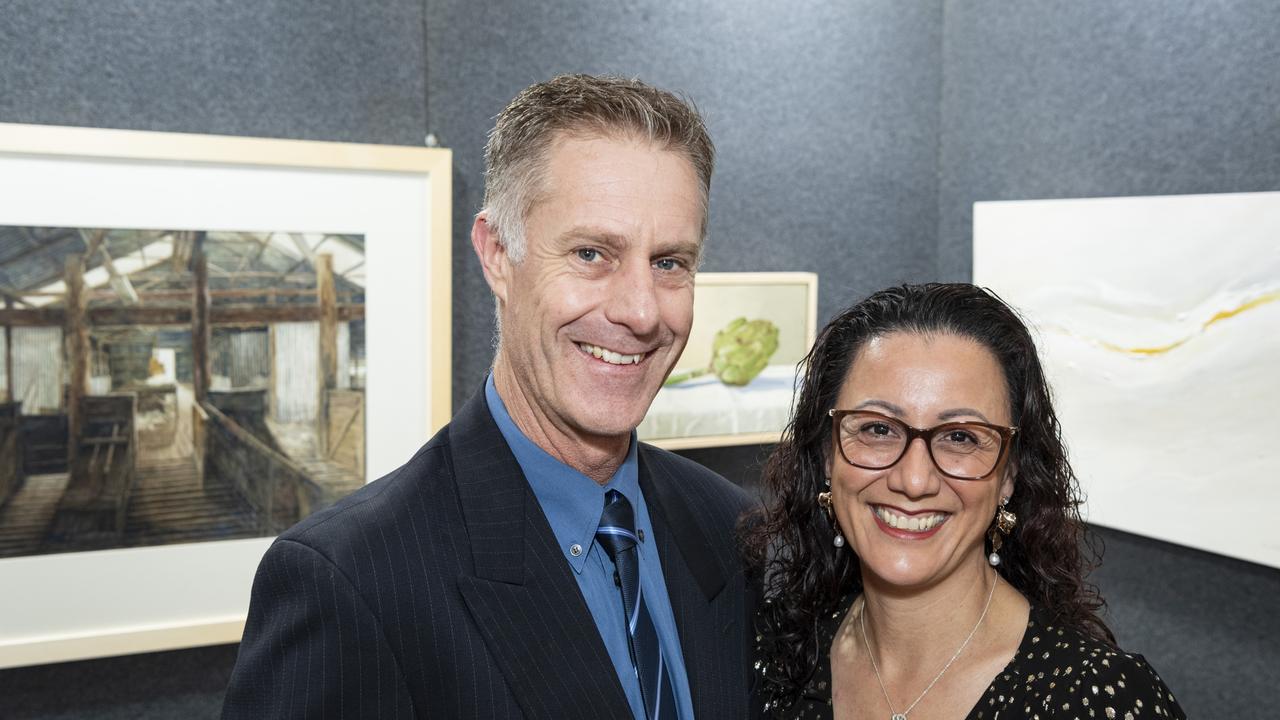 Andrew and Karen Brown at Fairholme Open Art Prize FACETS exhibition, Friday, May 10, 2024. Picture: Kevin Farmer