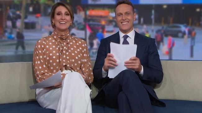 Natalie Barr and Matt Shirvington on Sunrise. Picture: Supplied