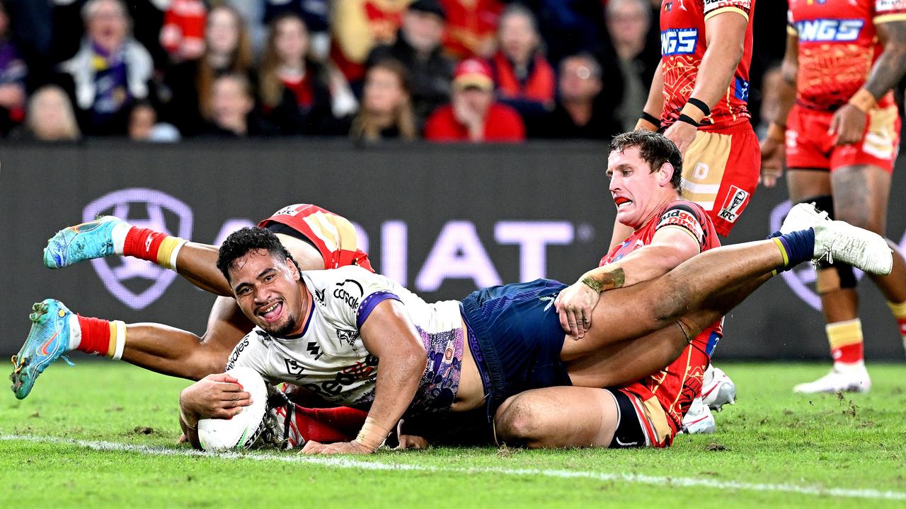 Eliesa Katoa had a terrific debut season with the Storm. Picture: Bradley Kanaris/Getty Images